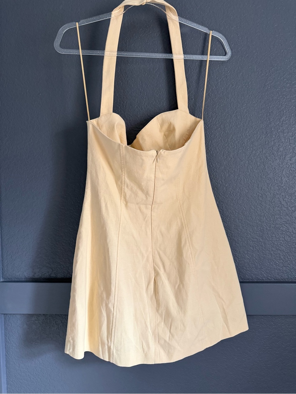 ZARA • NWT halter mini dress butter yellow - Medium - Picture 7 of 9